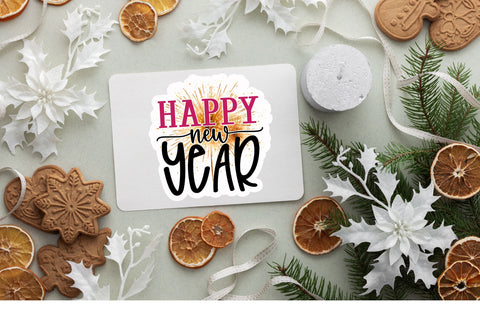 Happy new year Sticker Design Sublimation Regulrcrative 