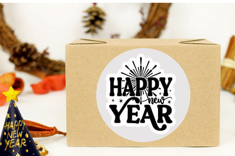 Happy new year Sticker Design Sublimation Regulrcrative 