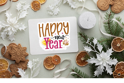 Happy new year Sticker Design Sublimation Regulrcrative 