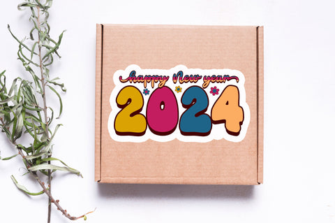 Happy new year Sticker Design Sublimation Regulrcrative 