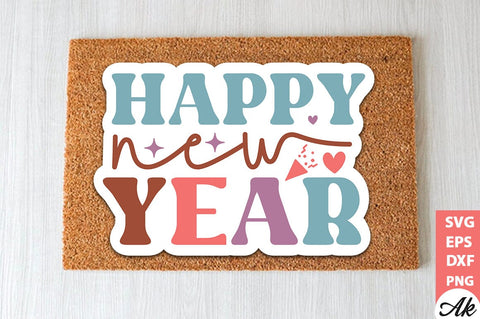 Happy new year Stickers Design SVG akazaddesign 