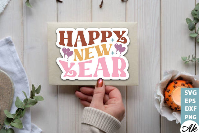 Happy new year Stickers Design SVG akazaddesign 