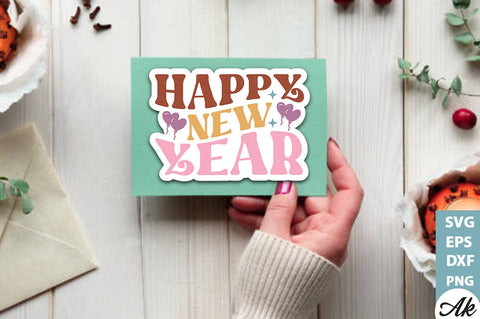 Happy new year Stickers Design SVG akazaddesign 