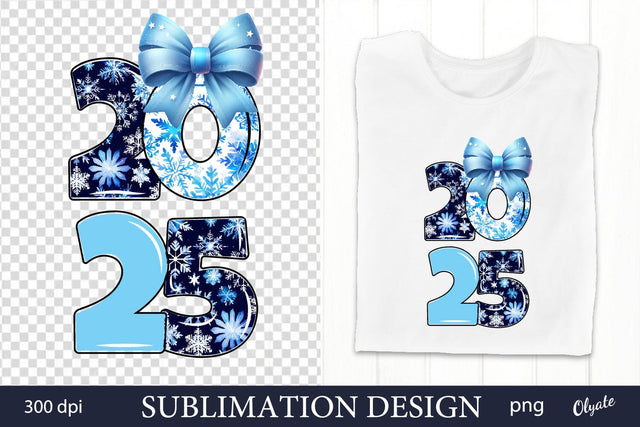 Happy New Year Sublimation. 2025 PNG Sublimation Olga Terlyanskaya 