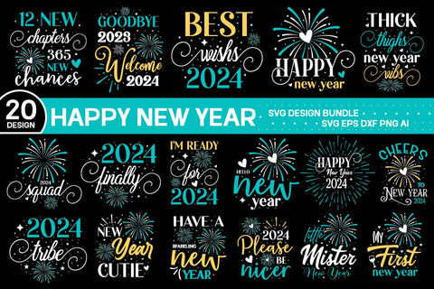 Happy New Year Svg Bundle , New Year Svg Bundle SVG designmaster24 