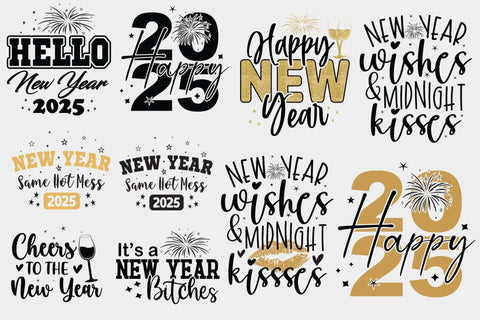 Happy New Year svg Bundle, New year t shirt svg, Funny New year cut files, New year gift shirt, New Years Party, Cosy Season svg SVG Isabella Machell 