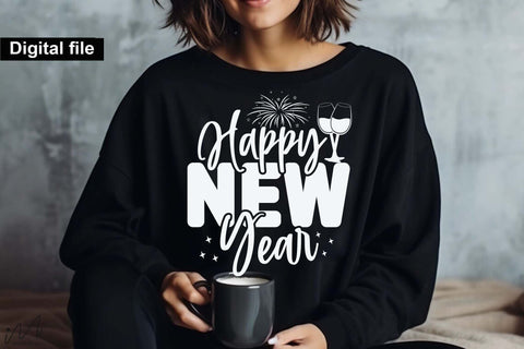 Happy New Year svg Bundle, New year t shirt svg, Funny New year cut files, New year gift shirt, New Years Party, Cosy Season svg SVG Isabella Machell 