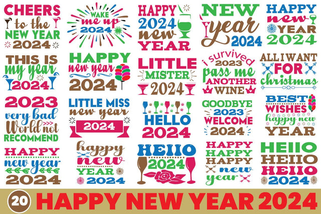 Happy New Year SVG Bundle SVG Angelina750 