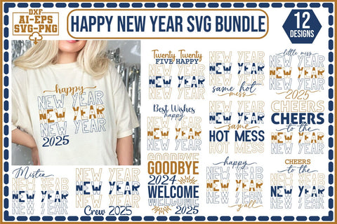 Happy New Year Svg Bundle SVG CraftlabSvg55 