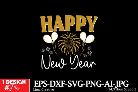 Happy New Year SVG Cut File ,New Year Sublimation, Happy New Year SVG Design,New Year Sublimation PNG SVG Insomnia Std 