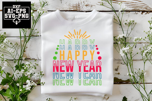 Happy New Year Svg Cut Files Creative Art SVG CraftlabSvg55 