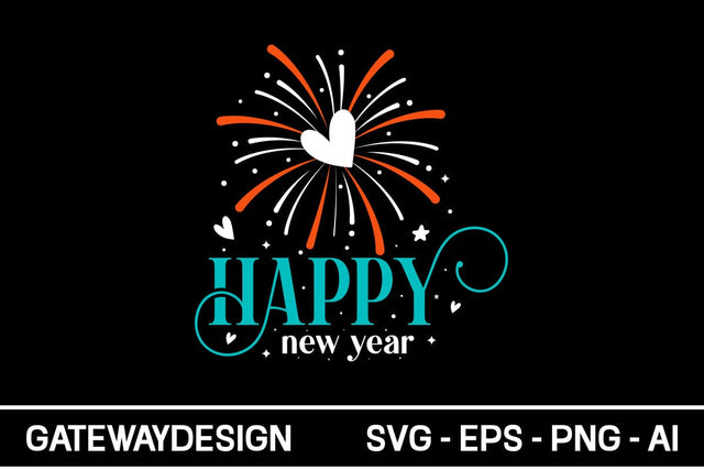 Happy New Year Svg Design SVG designmaster24 