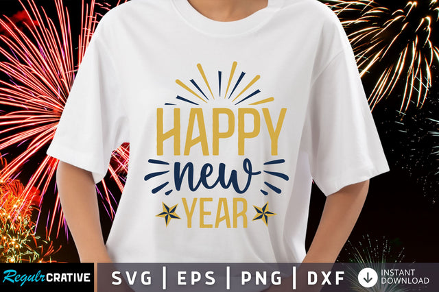 Happy new year svg design SVG Regulrcrative 