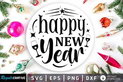 Happy new year svg design SVG Regulrcrative 