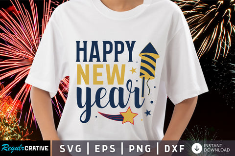 Happy new year svg design SVG Regulrcrative 