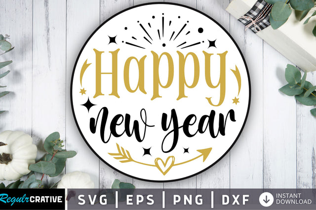 Happy new year svg design SVG Regulrcrative 