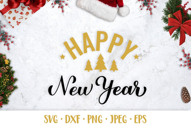 Happy New Year SVG. Holidays farmhouse sign. Shirt design SVG LaBelezoka 