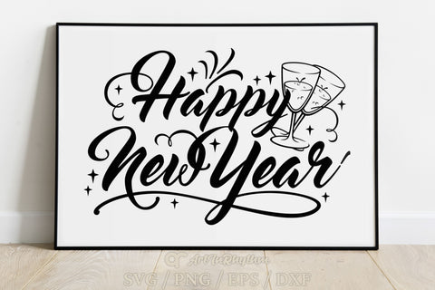 Happy New Year Svg, New Year Svg, New Year End Svg, New Year Clipart, New Year Svg Cut File SVG Artinrhythm shop 