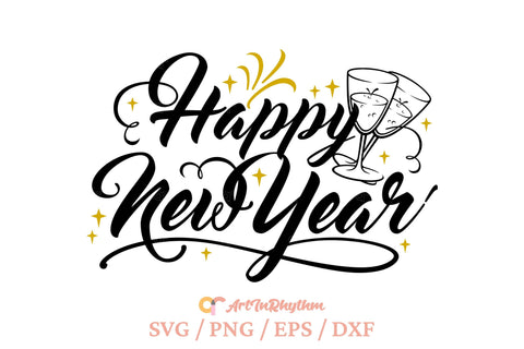Happy New Year Svg, New Year Svg, New Year End Svg, New Year Clipart, New Year Svg Cut File SVG Artinrhythm shop 