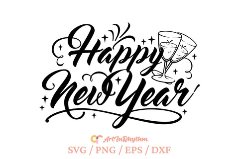 Happy New Year Svg, New Year Svg, New Year End Svg, New Year Clipart, New Year Svg Cut File SVG Artinrhythm shop 