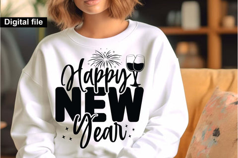 Happy New Year svg, New year t shirt svg, Funny New year cut files, New year gift shirt svg, New Years Party, Cosy Season svg SVG Isabella Machell 