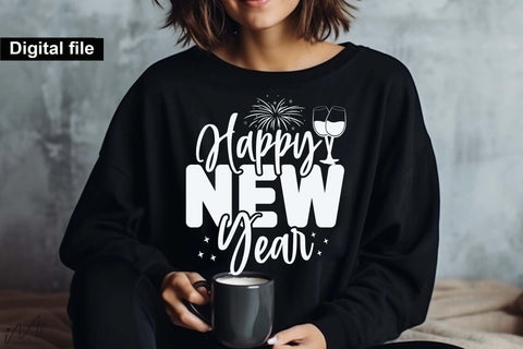 Happy New Year svg, New year t shirt svg, Funny New year cut files, New year gift shirt svg, New Years Party, Cosy Season svg SVG Isabella Machell 