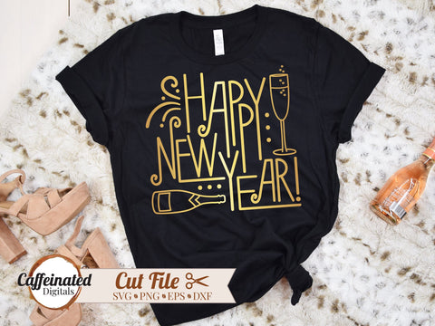Happy New Year svg SVG Caffeinated SVGs 