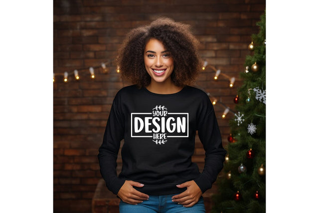 Happy New Year Sweatshirt Mockup Mock Up Photo Craftlabsvg24 
