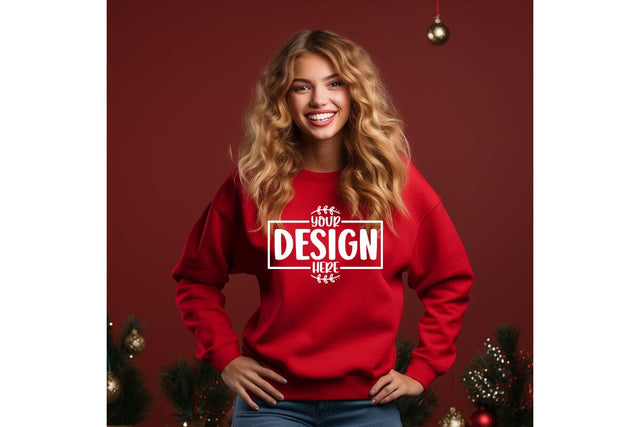 Happy New Year Sweatshirt Mockup Mock Up Photo Craftlabsvg24 