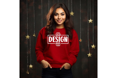 Happy New Year Sweatshirt Mockup Mock Up Photo Craftlabsvg24 
