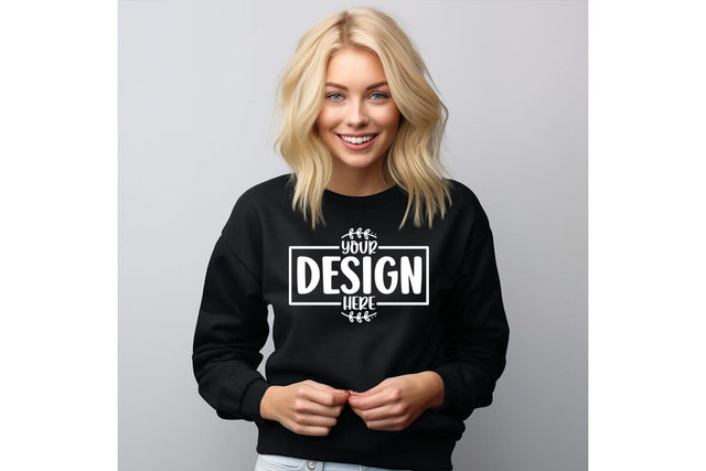 Happy New Year Sweatshirt Mockup Mock Up Photo Craftlabsvg24 