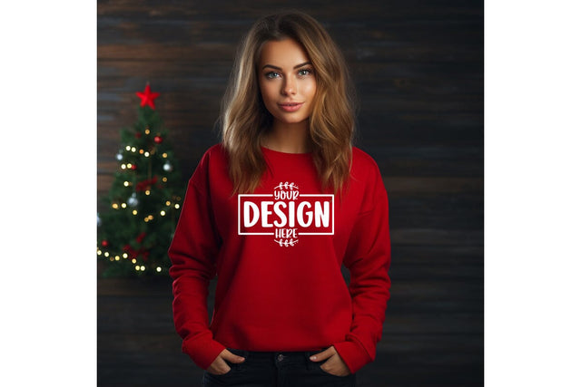 Happy New Year Sweatshirt Mockup Mock Up Photo Craftlabsvg24 