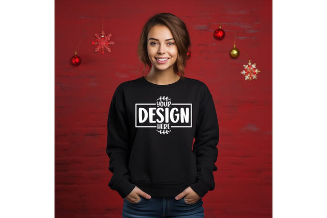 Happy New Year Sweatshirt Mockup Mock Up Photo Craftlabsvg24 