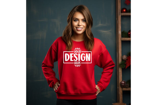 Happy New Year Sweatshirt Mockup Mock Up Photo Craftlabsvg24 