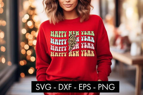 Happy New Year Thunderbolt SVG Cut File SVG Freeling Design House 