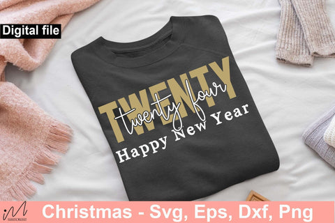 Happy new year twenty twenty four svg,Happy new year 2024 svg, Happy new year t shirt, Gift of New year, First day of 2024 svg, Last day of 2023 svg, Bless of new year svg SVG Isabella Machell 