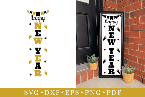 Happy New Year - Vertical Sign SVG SVG CraftLabSVG 