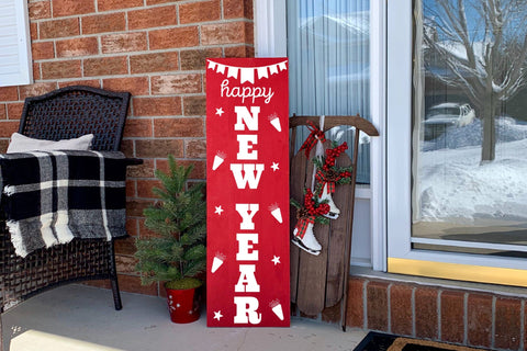 Happy New Year - Vertical Sign SVG SVG CraftLabSVG 