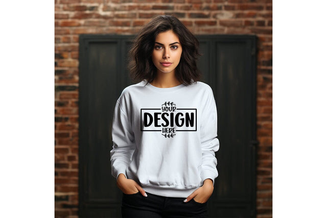 Happy New Year white Sweatshirt Mockup SVG Craftlabsvg24 