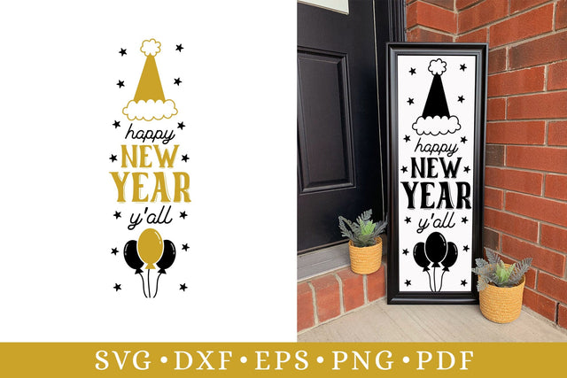 Happy New Year Y'all - Porch Sign SVG SVG CraftLabSVG 