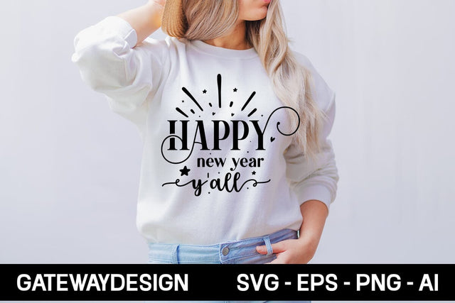 Happy New Year Y'all Svg Design SVG designmaster24 