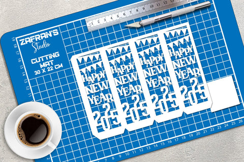 Happy New Years Lantern Papercut | New Year 2025 SVG zafrans studio 