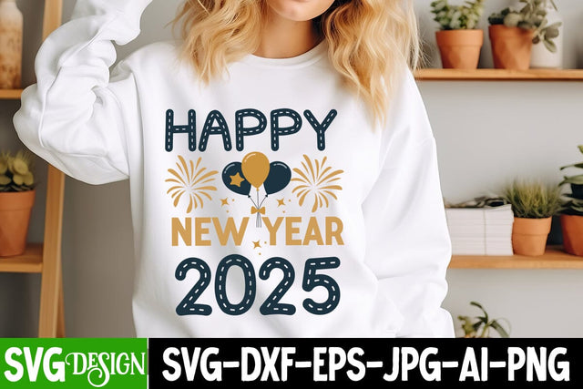 Happy NewYear 2025 SVG Design, New Year 2025 SVG,Happy New Year 2025 SVG Design, Happy New Year Crew ,New year SVG Bundle 2025 SVG BlackCatsMedia 