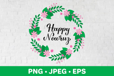 Happy Nowruz sublimation design. Islamic spring holiday Sublimation LaBelezoka 