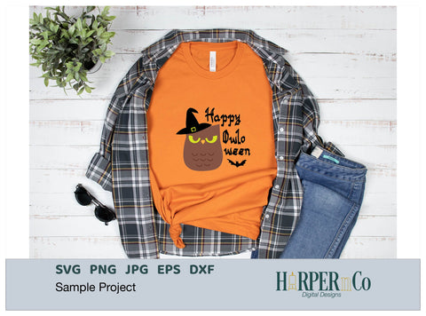 Happy OWLoween SVG PNG Cut EPS File SVG HarperNCo 