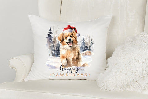 Happy Pawlidays | Christmas Dog Saying PNG Sublimation CraftLabSVG 