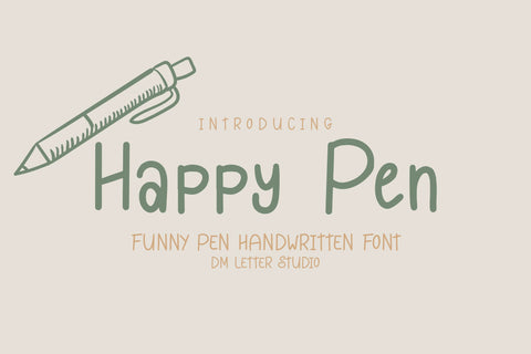 Happy Pen Font Dm Letter Studio 