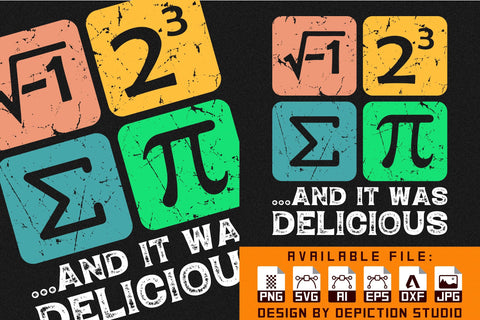 Happy Pie And It Was Delicious T-Shirt, Pie Day Vintage Shirt Print Template Sketch DESIGN Depiction Studio 