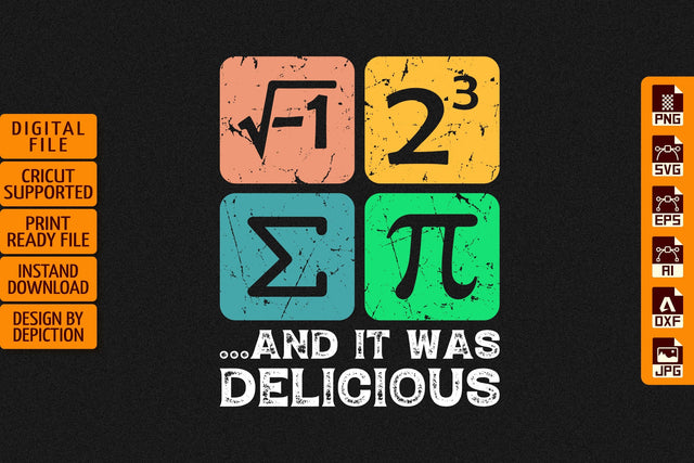 Happy Pie And It Was Delicious T-Shirt, Pie Day Vintage Shirt Print Template Sketch DESIGN Depiction Studio 