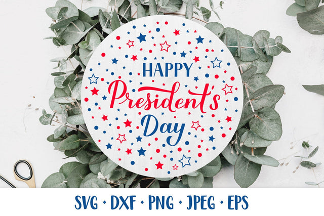 Happy President’s Day SVG. USA holiday. Patriotic round sign SVG LaBelezoka 